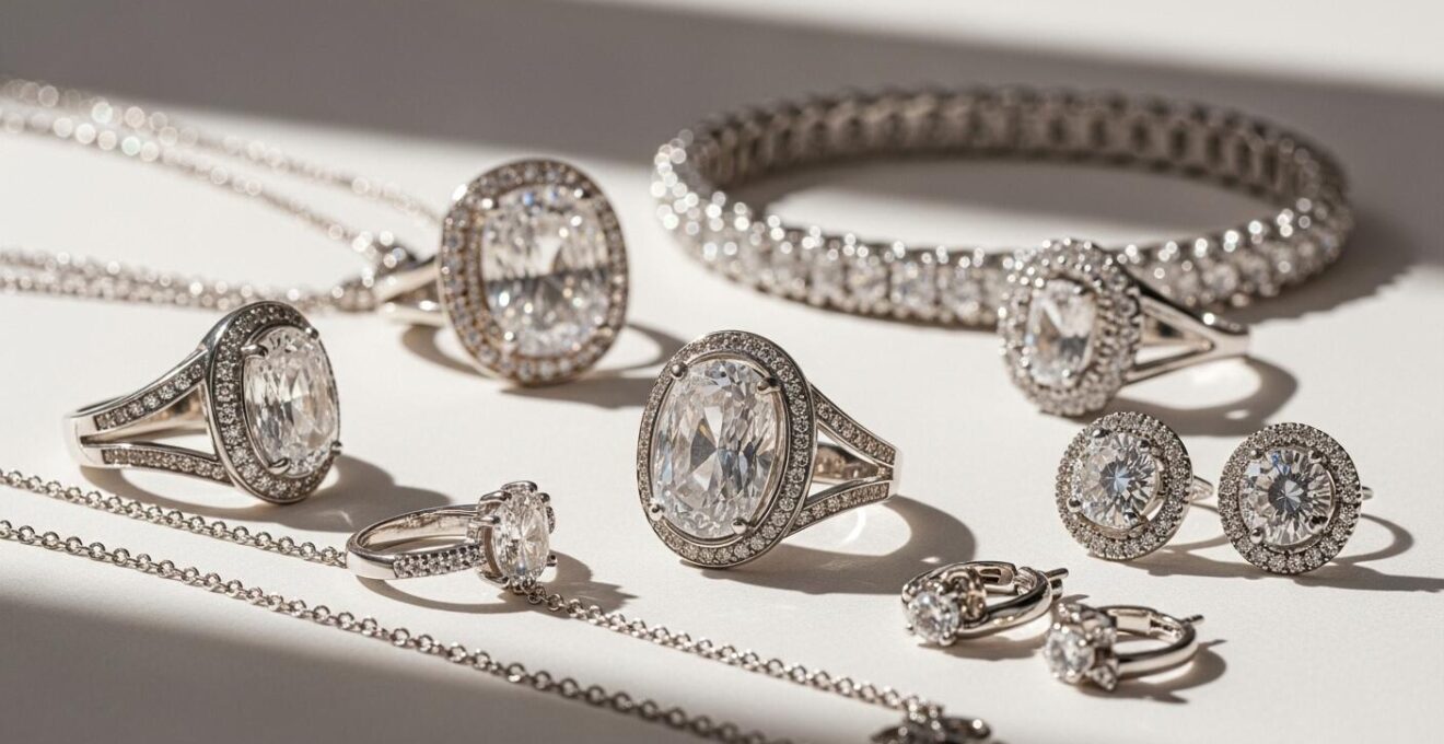 Différents types de bijoux élégamment disposés évoquant diverses occasions.