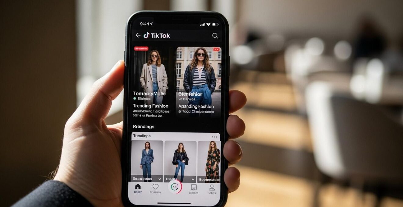 Image illustrant l'impact de TikTok sur les tendances de mode et la viralité des contenus